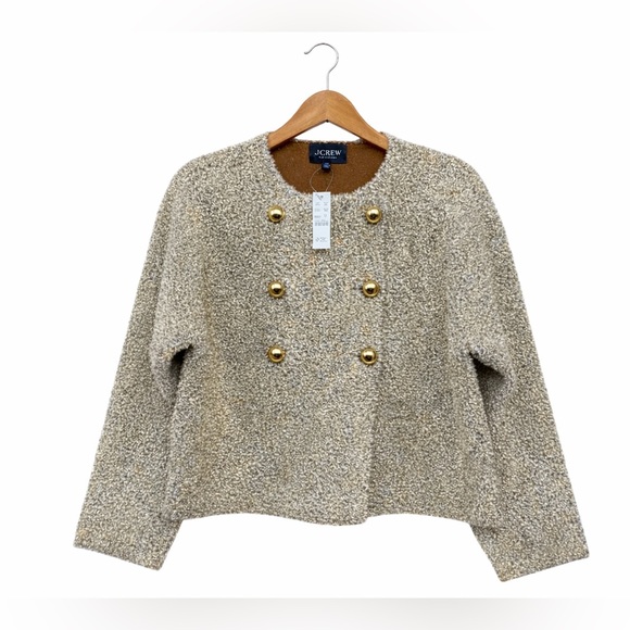J. Crew Women's Gold Double Breasted Sweater. XS. NWT. Amazing!!! Oversized